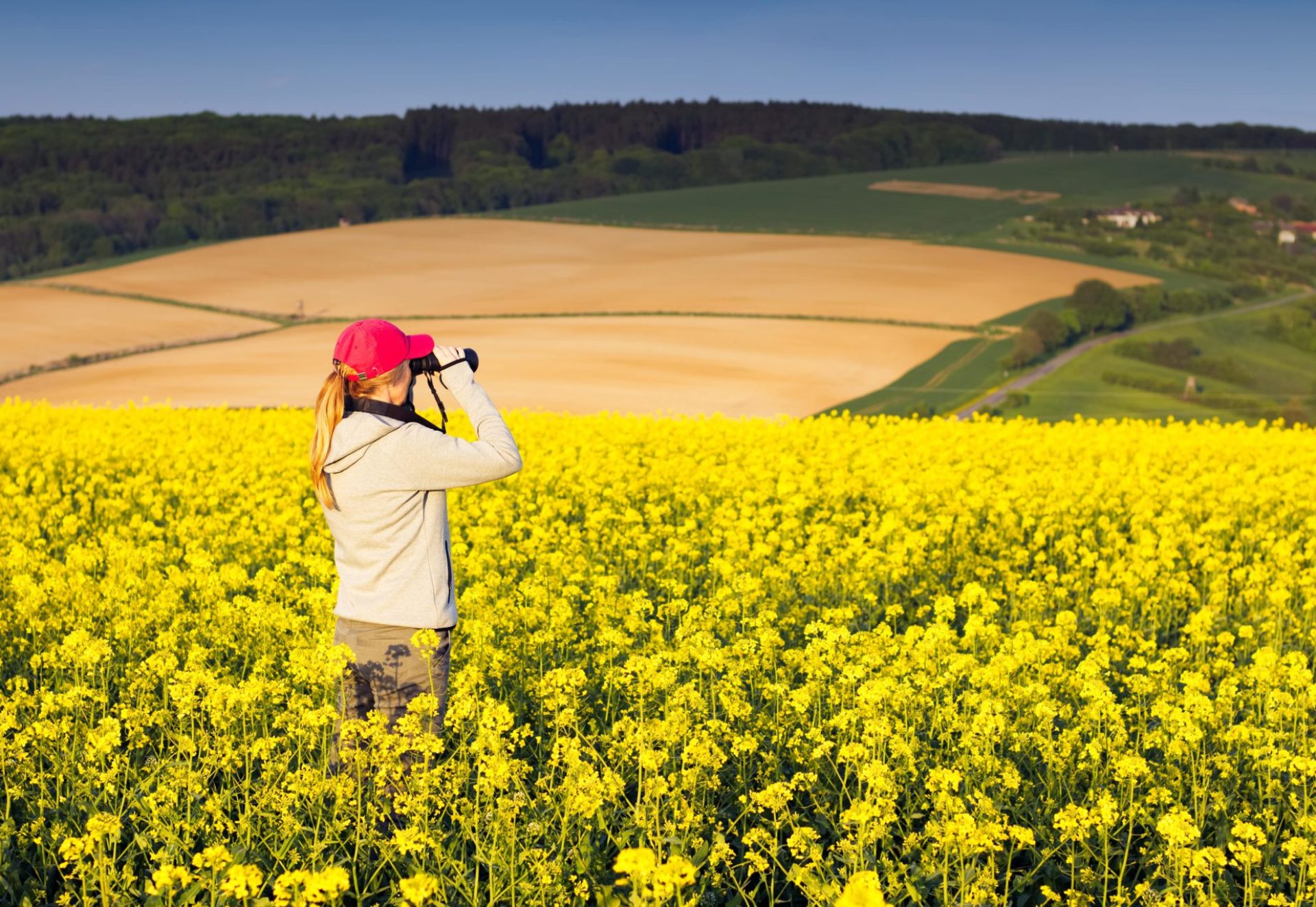 Young,Hiking,Woman,Watching,Village,Landscape,With,Binoculars.,Tourist,Girl Young,Hiking,Woman,Watching,Village,Landscape,With,Binoculars.,Tourist,Girl